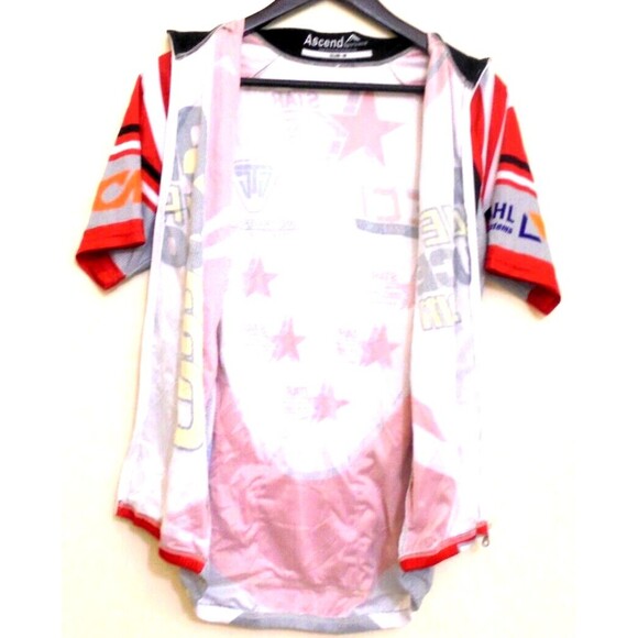 Ascend Sportswear Cycling Race Jersey Sz M Club-M Full-Zip Men's Bike Shirt - Picture 4 of 8